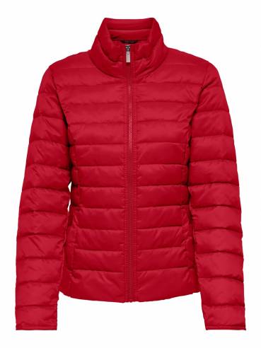 Cuello alto corta chaqueta tipo acolchada roja - Mujer - Uesti